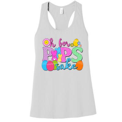 Cute Happy Easter Oh For Peeps Sake Marshmallow Bunnies Women's Racerback Tank