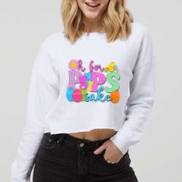 Cute Happy Easter Oh For Peeps Sake Marshmallow Bunnies Cropped Pullover Crew