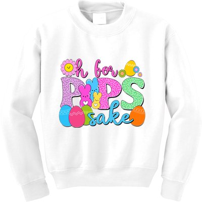 Cute Happy Easter Oh For Peeps Sake Marshmallow Bunnies Kids Sweatshirt