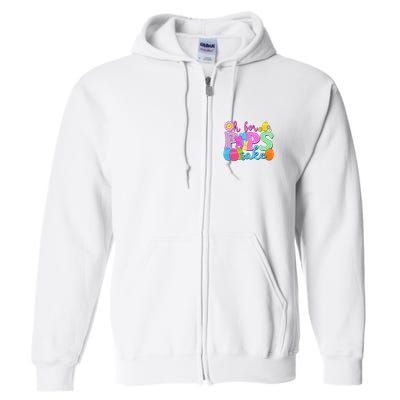 Cute Happy Easter Oh For Peeps Sake Marshmallow Bunnies Full Zip Hoodie