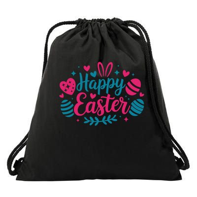 Cute Happy Easter Easter Sunday Drawstring Bag