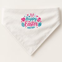 Cute Happy Easter Easter Sunday USA-Made Doggie Bandana