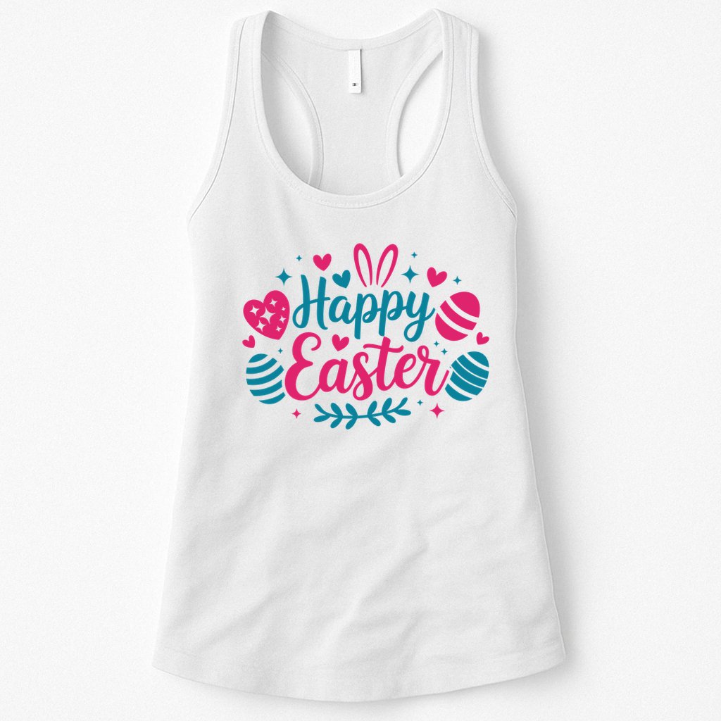 Cute Happy Easter Easter Sunday Womens Tank Top