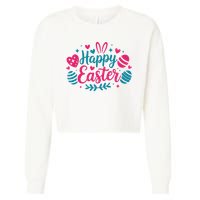 Cute Happy Easter Easter Sunday Cropped Pullover Crew