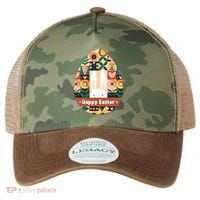 Cute Happy Easter Bunny Rabbit Egg Floral Flower Pattern Legacy Tie Dye Trucker Hat