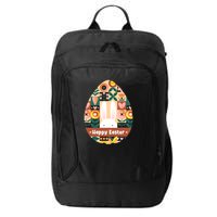 Cute Happy Easter Bunny Rabbit Egg Floral Flower Pattern City Backpack