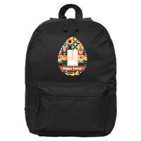 Cute Happy Easter Bunny Rabbit Egg Floral Flower Pattern 16 in Basic Backpack