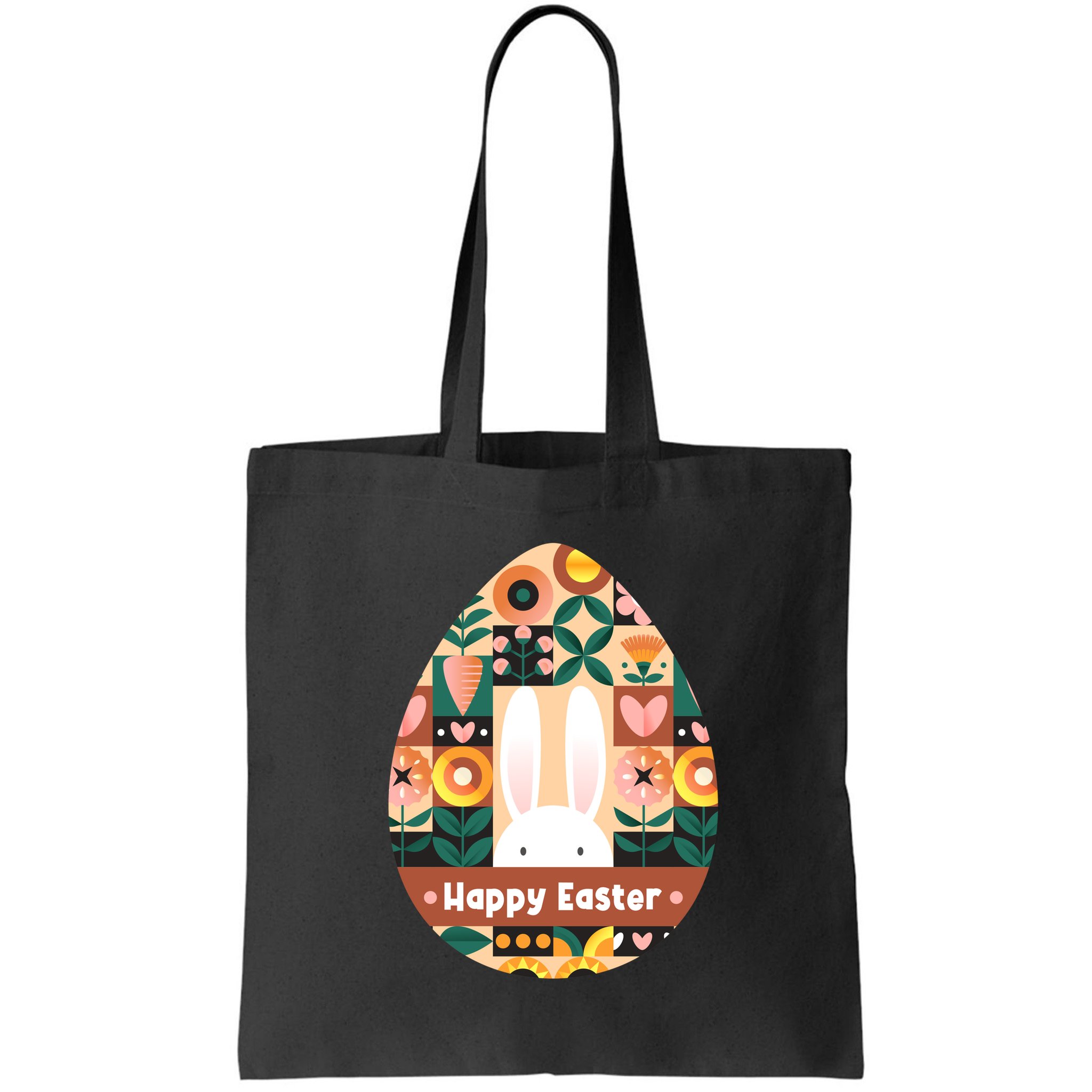 Cute Happy Easter Bunny Rabbit Egg Floral Flower Pattern Bag