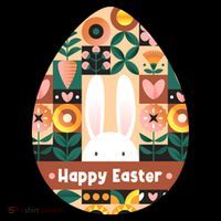 Cute Happy Easter Bunny Rabbit Egg Floral Flower Pattern Tall Sweatshirt