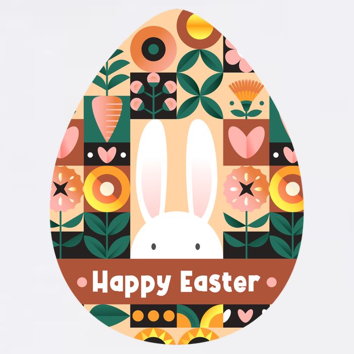 Cute Happy Easter Bunny Rabbit Egg Floral Flower Pattern Garment-Dyed Sweatshirt