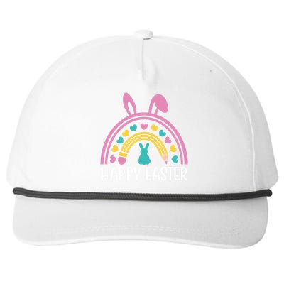 Cute Happy Easter School Teacher Student Bunny Snapback Five-Panel Rope Hat