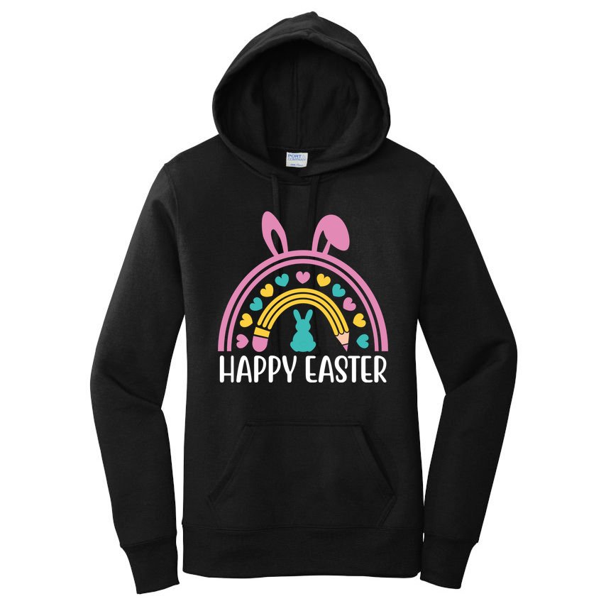 Cute Happy Easter School Teacher Student Bunny Women's Pullover Hoodie