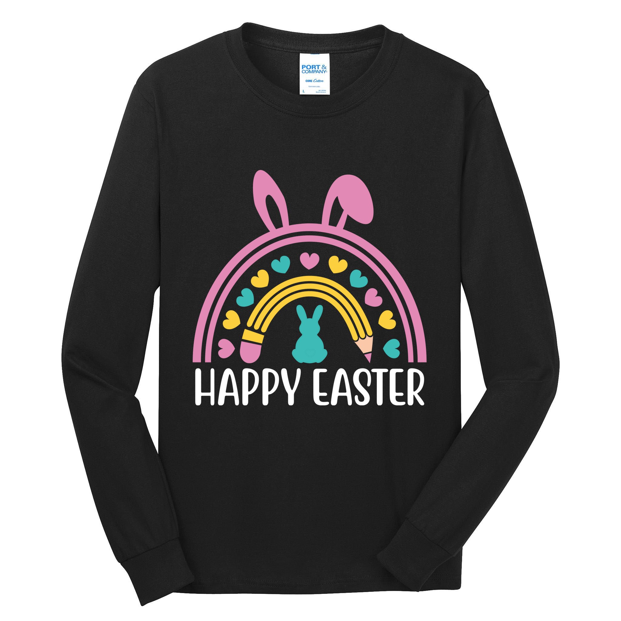 Cute Happy Easter School Teacher Student Bunny Tall Long Sleeve T-Shirt