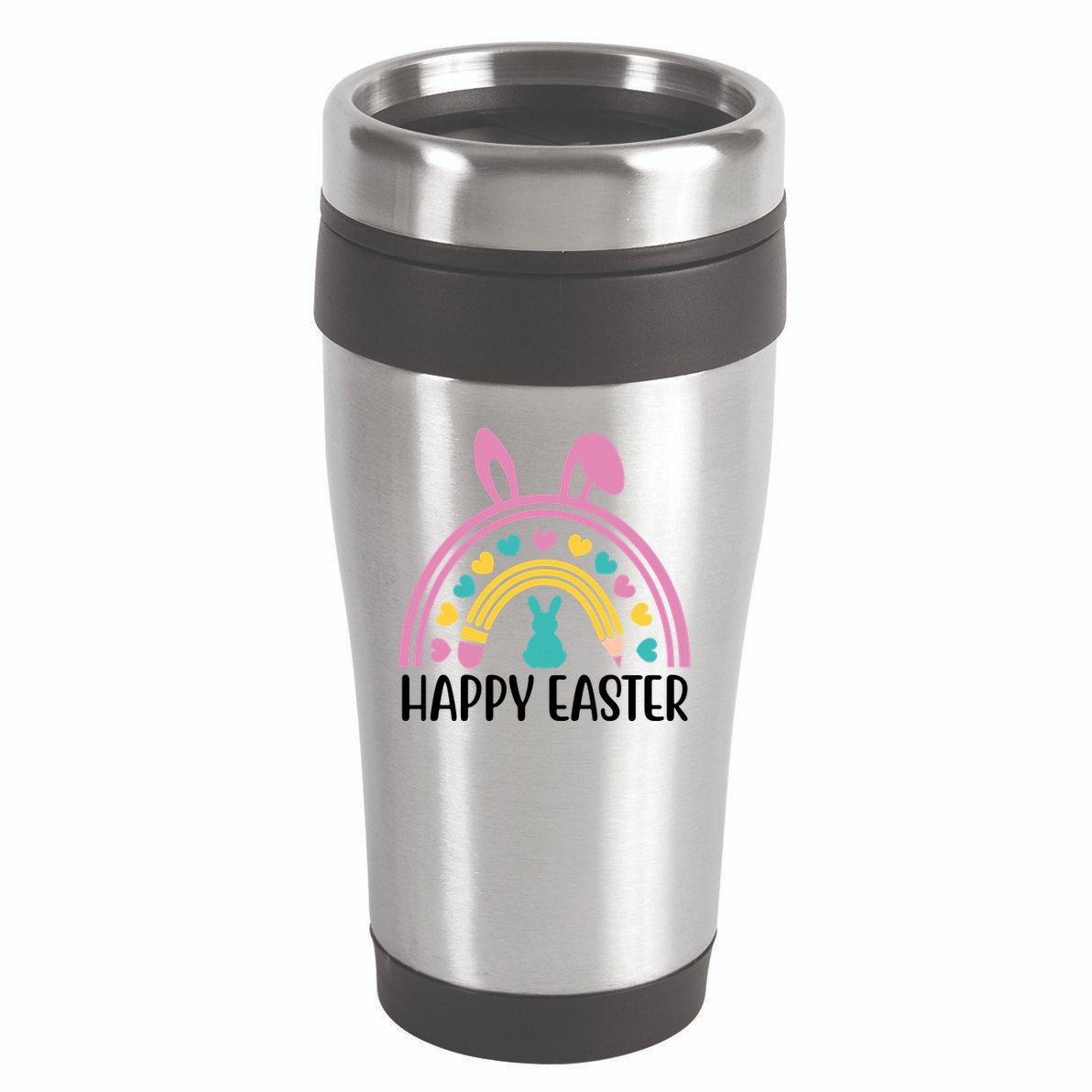 Cute Happy Easter School Teacher Student Bunny 16oz Travel Tumbler