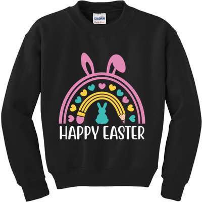 Cute Happy Easter School Teacher Student Bunny Kids Sweatshirt