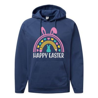 Cute Happy Easter School Teacher Student Bunny Performance Fleece Hoodie