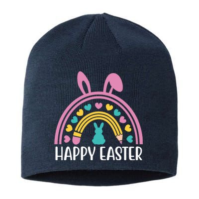 Cute Happy Easter School Teacher Student Bunny Sustainable Beanie