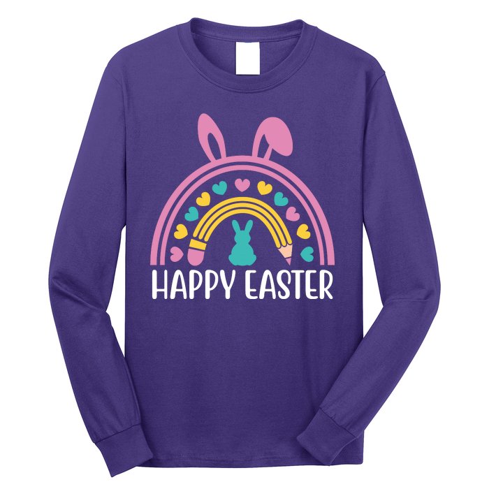 Cute Happy Easter School Teacher Student Bunny Long Sleeve Shirt