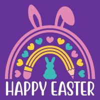 Cute Happy Easter School Teacher Student Bunny T-Shirt