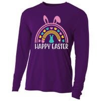 Cute Happy Easter School Teacher Student Bunny Cooling Performance Long Sleeve Crew