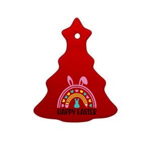 Cute Happy Easter School Teacher Student Bunny Ceramic Tree Ornament