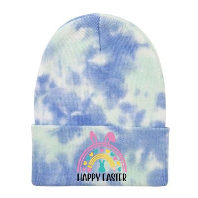 Cute Happy Easter School Teacher Student Bunny Tie Dye 12in Knit Beanie