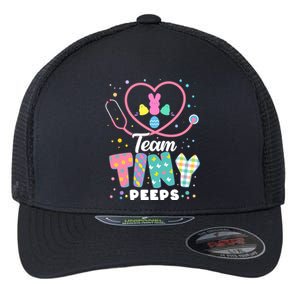 Cute Happy Easter Team Tiny Peeps Nurse Doctor Stethoscope Flexfit Unipanel Trucker Cap