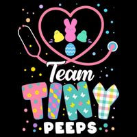 Cute Happy Easter Team Tiny Peeps Nurse Doctor Stethoscope Long Sleeve Shirt