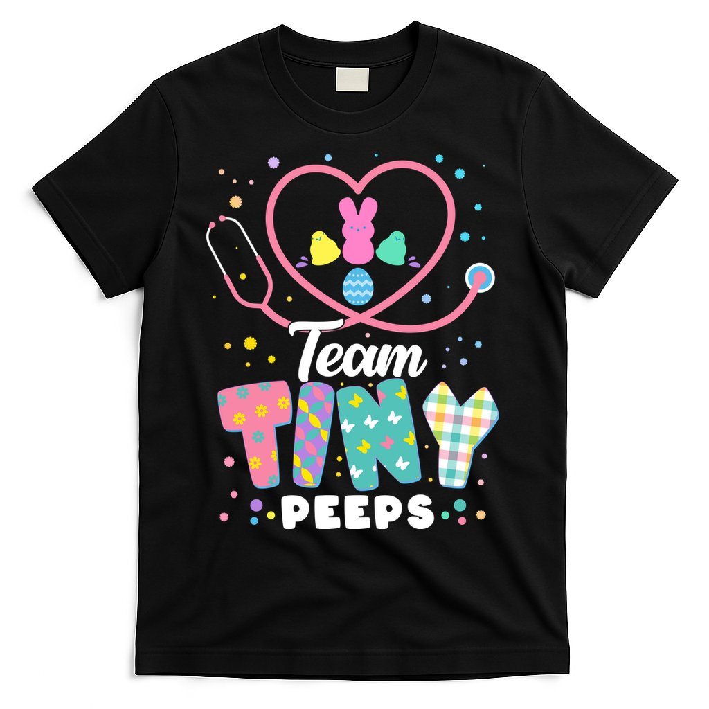 Cute Happy Easter Team Tiny Peeps Nurse Doctor Stethoscope T-Shirt
