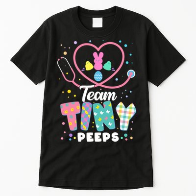 Cute Happy Easter Team Tiny Peeps Nurse Doctor Stethoscope Tall T-Shirt