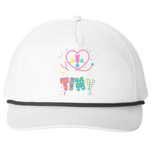 Cute Happy Easter Team Tiny Peeps Nurse Doctor Stethoscope Snapback Five-Panel Rope Hat