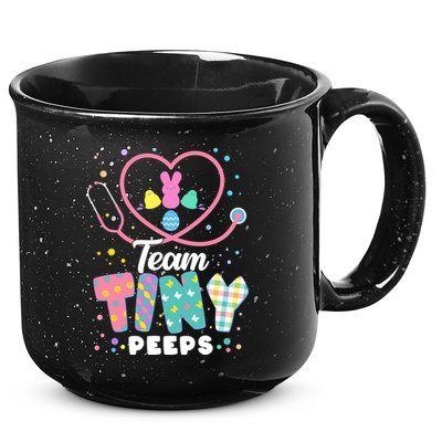 Cute Happy Easter Team Tiny Peeps Nurse Doctor Stethoscope 15oz Campfire Ceramic Mug