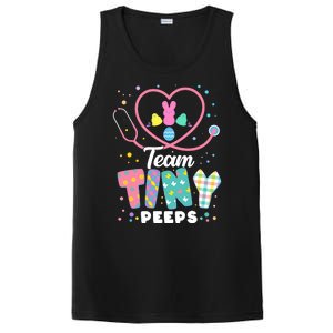 Cute Happy Easter Team Tiny Peeps Nurse Doctor Stethoscope PosiCharge Competitor Tank