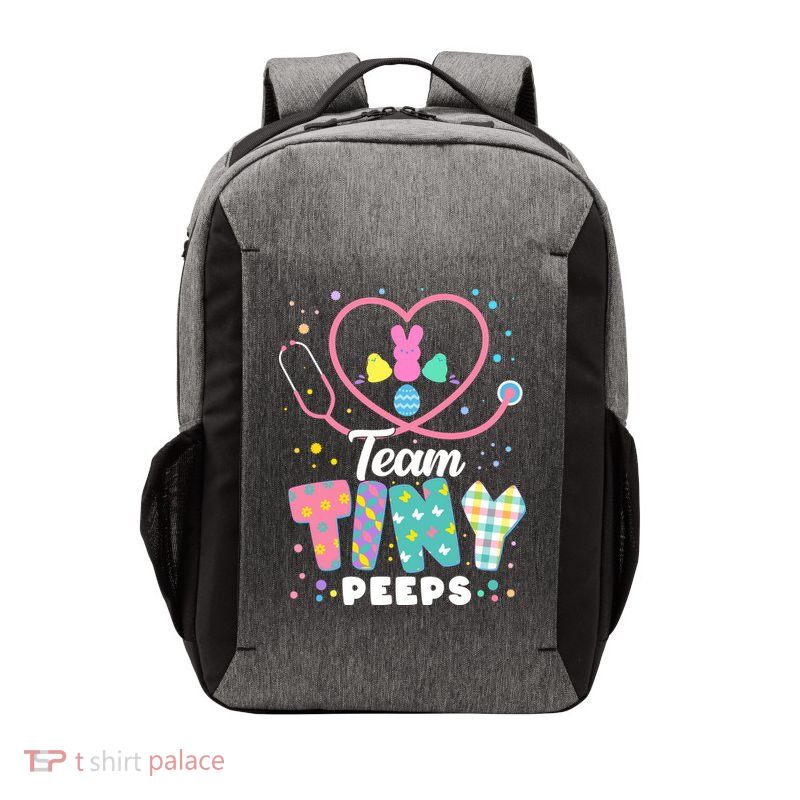 Cute Happy Easter Team Tiny Peeps Nurse Doctor Stethoscope Vector Backpack