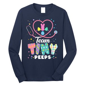 Cute Happy Easter Team Tiny Peeps Nurse Doctor Stethoscope Long Sleeve Shirt