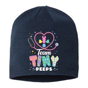 Cute Happy Easter Team Tiny Peeps Nurse Doctor Stethoscope Sustainable Beanie