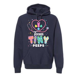 Cute Happy Easter Team Tiny Peeps Nurse Doctor Stethoscope Premium Hoodie