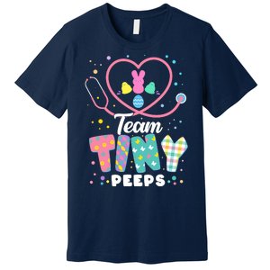 Cute Happy Easter Team Tiny Peeps Nurse Doctor Stethoscope Premium T-Shirt