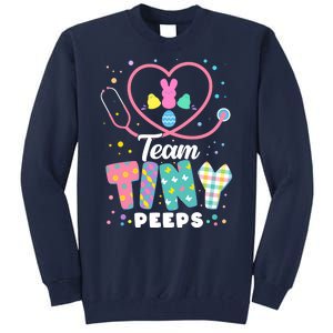 Cute Happy Easter Team Tiny Peeps Nurse Doctor Stethoscope Tall Sweatshirt