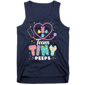 Cute Happy Easter Team Tiny Peeps Nurse Doctor Stethoscope Tank Top