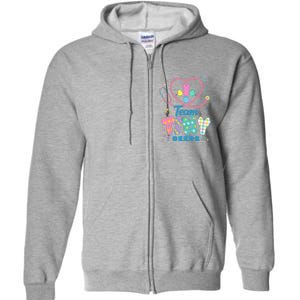 Cute Happy Easter Team Tiny Peeps Nurse Doctor Stethoscope Full Zip Hoodie