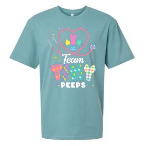 Cute Happy Easter Team Tiny Peeps Nurse Doctor Stethoscope Sueded Cloud Jersey T-Shirt