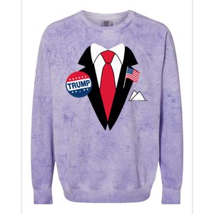 Costume Halloween Easy Tie And Suit Trump Donald Colorblast Crewneck Sweatshirt