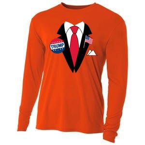 Costume Halloween Easy Tie And Suit Trump Donald Cooling Performance Long Sleeve Crew