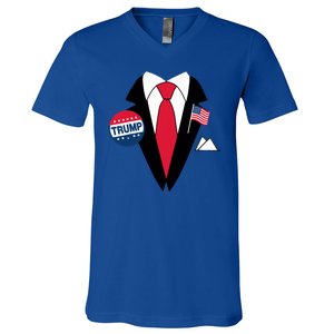 Costume Halloween Easy Tie And Suit Trump Donald V-Neck T-Shirt