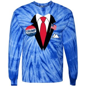 Costume Halloween Easy Tie And Suit Trump Donald Tie-Dye Long Sleeve Shirt