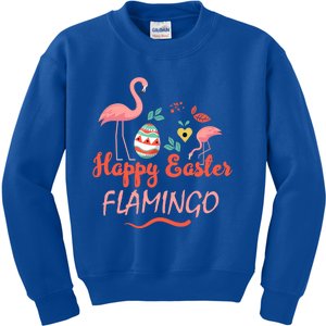 Cute Happy Easter Flamingo Design Teens Cool Gift Kids Sweatshirt