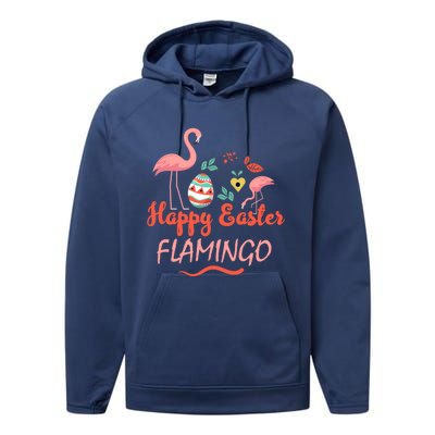 Cute Happy Easter Flamingo Design Teens Cool Gift Performance Fleece Hoodie