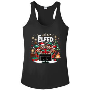 Christmas Hilarious Elves Party With Xmas Tree And Fireplace Ladies PosiCharge Competitor Racerback Tank