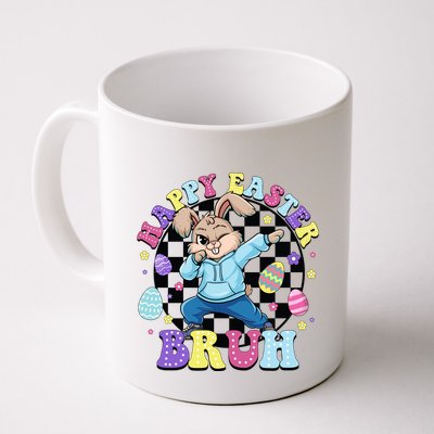 Checkered Happy Easter Bruh Bunny Mug